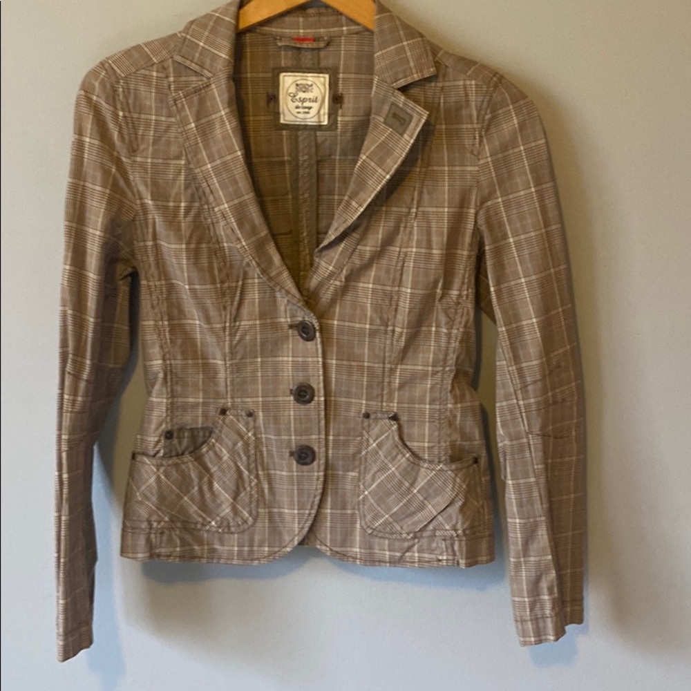 Vintage Esprit plaid blazer